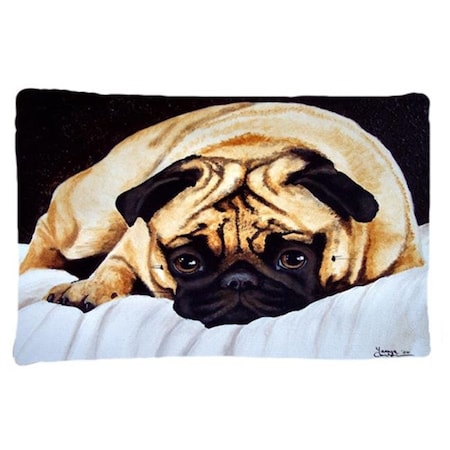 Carolines Treasures Carolines Treasures AMB1194PILLOWCASE Fred the Pug Fabric Standard Pillowcase AMB1194PILLOWCASE